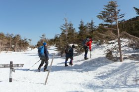 縞枯山登山口