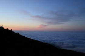 富士宮口五合目から見下ろす雲海