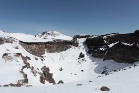 山頂の火口