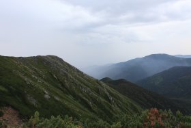 前常念岳の尾根