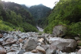 奥穂高へ続く沢