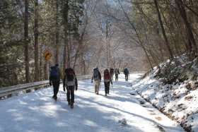 12kmの徒歩の道のり