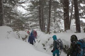 もくもくと下山中