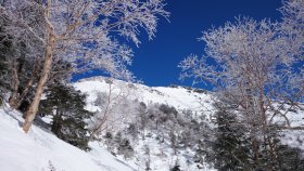 硫黄岳と稜線