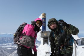 赤岳山頂にて