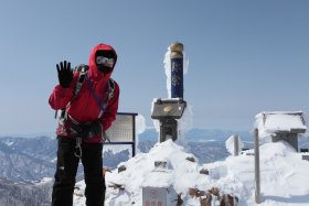 赤岳山頂にて