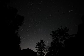 槍沢ロッジの星空