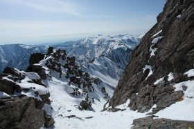 槍ヶ岳からの下山