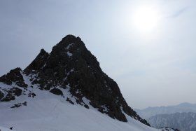 槍ヶ岳と太陽