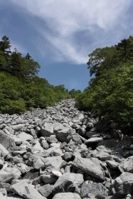 岩だらけの沢