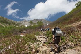 槍ヶ岳山荘が見えてきました