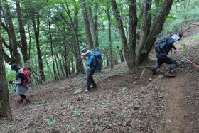 初狩駅へ向けて下山