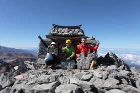 剱岳山頂にて