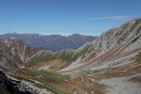 別山乗越から見た剱沢