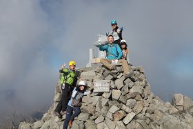 奥穂高岳山頂にて