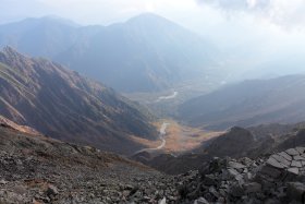 岳沢と上高地