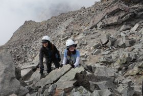 奥穂高岳山頂にて