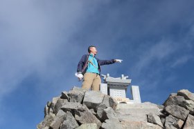 奥穂高岳山頂にて