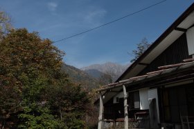 穂高平小屋から見る槍ヶ岳