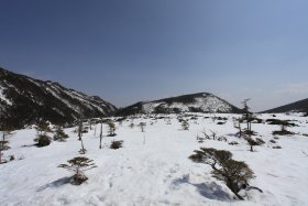 坪庭から見た三ッ岳方面