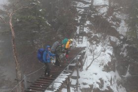 木の橋と階段