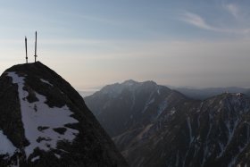 二本の剣と富士山と鳳凰三山