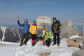 甲斐駒ヶ岳山頂にて