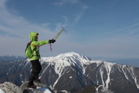 山頂にて