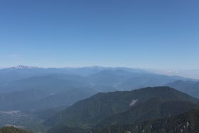 木曽駒ヶ岳山頂から望む北アルプス