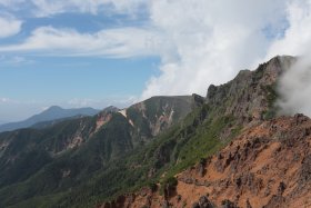 硫黄岳と蓼科山