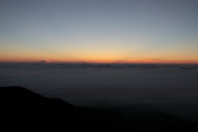 雲海と朝焼け