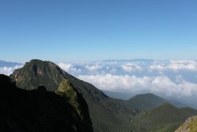 阿弥陀岳と中央アルプス