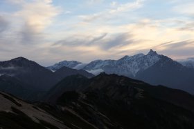 暮れゆく表銀座の山々