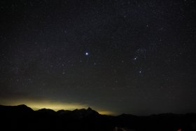 沈みゆくシリウスとオリオン