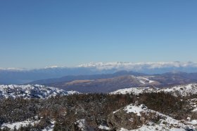 北アルプスの山々