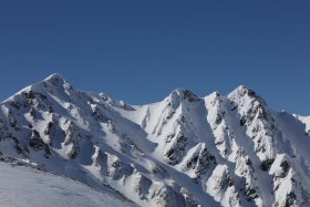 唐松岳山頂と不帰Ⅲ峰