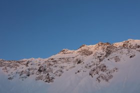 紅く染まる奥穂高岳