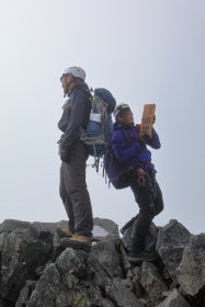 剱岳山頂にて