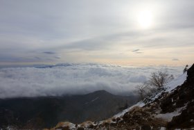 地蔵尾根の稜線から