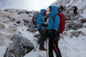 多くの登山者