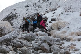 多くの登山者