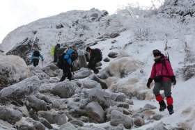 多くの登山者