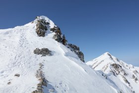 唐松岳頂上山荘手前