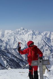 山頂にて