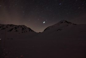 一ノ越から登る木星