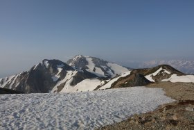 杓子岳と白馬鑓ヶ岳