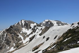 杓子岳と白馬鑓ヶ岳