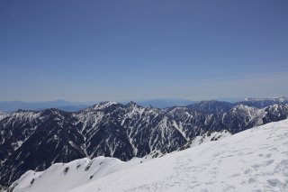 北アルプスと富士山