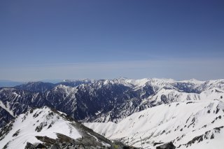 北アルプスと富士山