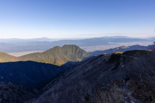 富士山と安曇野の街